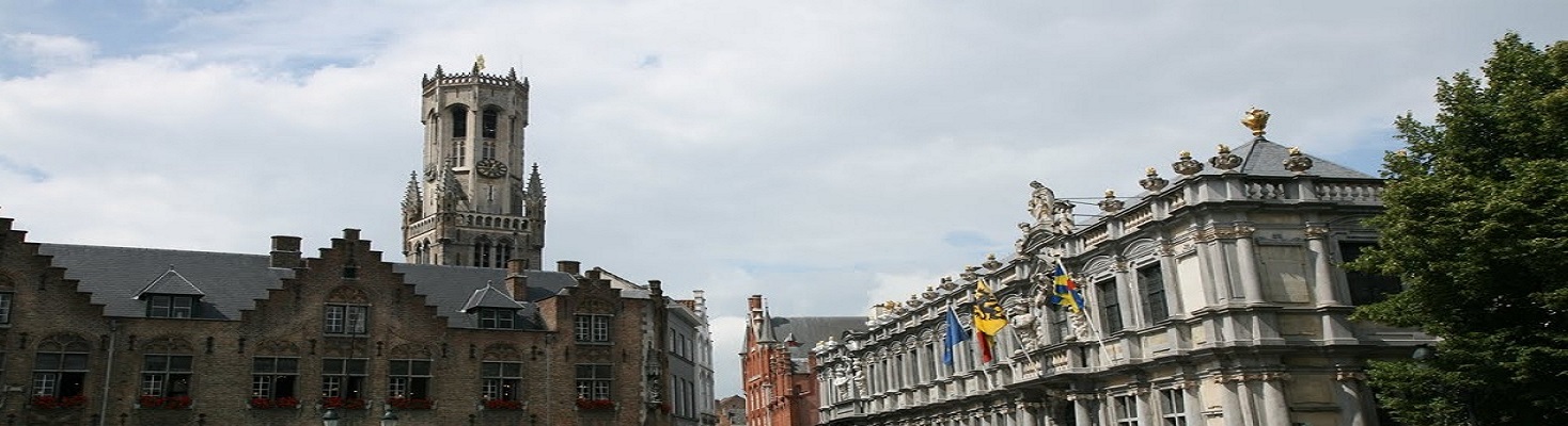 Historisch zicht op de Burg in Brugge